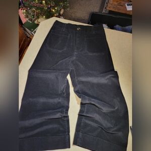 Velvet Heart Black Wide-Leg Corduroy Pants women size 27